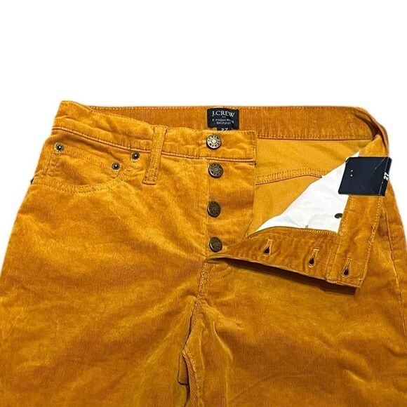 J.Crew Women’s 9” High-Rise Skinny Mustard Yellow Corduroy Pants, Size 27, NWT - Picture 3 of 8
